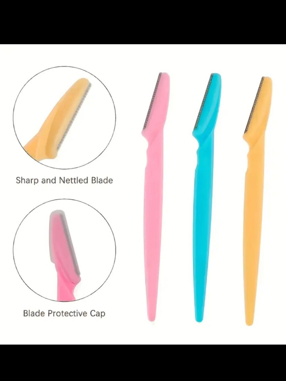 1$ Add On⭐ Stainless Steel Eyebrow Razor (Random Color) - Picture 2 of 4